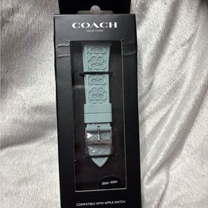 NIB Coach Light Blue Apple Watch Band